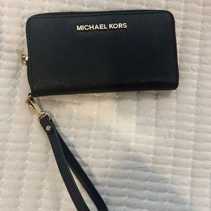 Michael Kors Large Black Wristlet